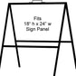 metal sign stand 18 x 24 in 2 sided