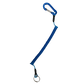 professional tool bungee tether with carabiner with ring blue